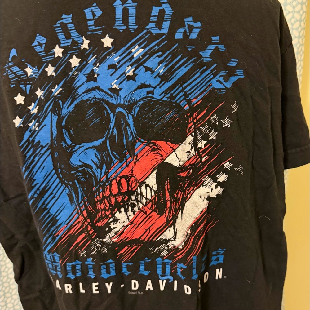 Harley-Davidson Black Tee with Skull Graphic